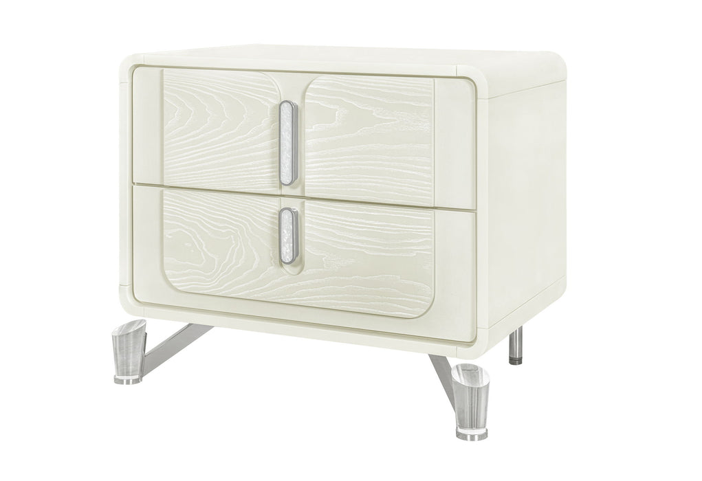 Lyra - Nightstand With USB - Beige - alternate view 2