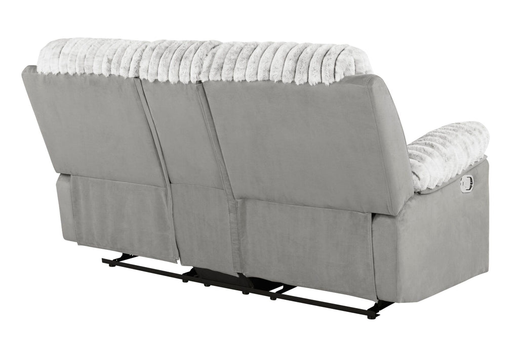 U6028 - 3 Piece Living Room Set (Reclining Sofa / Console Reclining Loveseat / Glider Recliner) - Gray - alternate view 3
