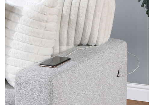 U0204 - Reversible Pullout Sofa Bed - Light Gray / White - alternate view 2