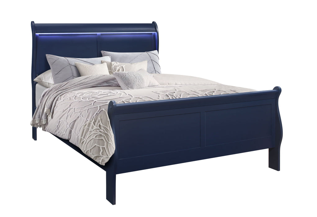 Charlie - Full Bed With LED - Blue - alternate view 2