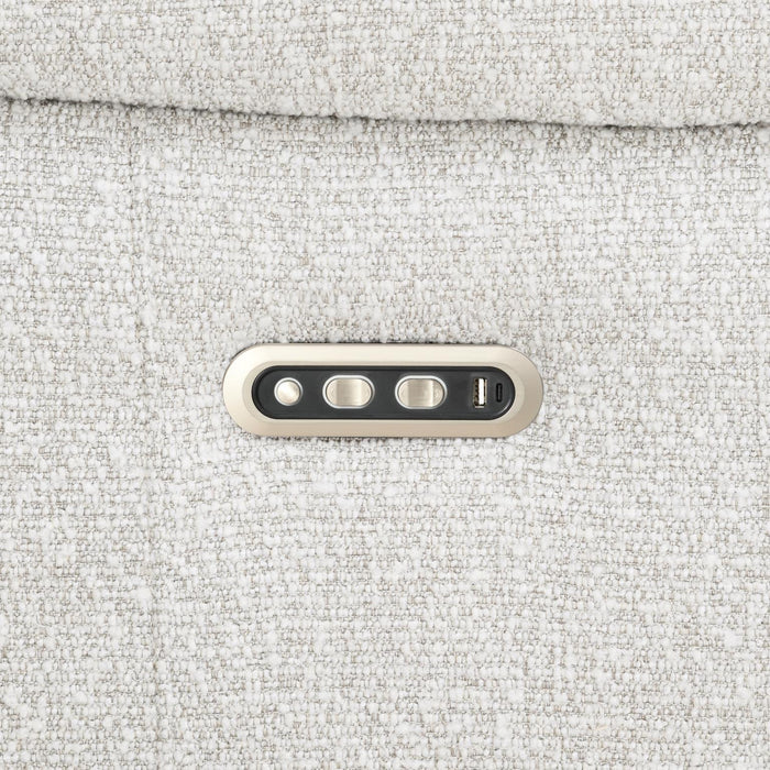 U15 - 6 Piece Beige Power Reclining Sectional With Power Headrest - White - alternate view 3