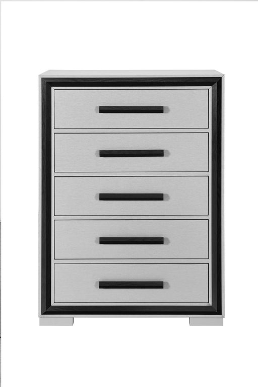 Amelia - 5 Piece Queen Bedroom Set (Queen Bed With LED, Cooler And Speaker) - Black / Gray - alternate view 2