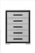 Amelia - 5 Piece Full Bedroom Set With LED, Cooler And Speaker - Black / Gray - alternate view 2