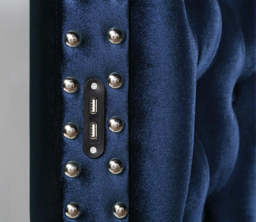B547 - Velvet Bed With Bluetooth Speaker & USB - alternate view 2