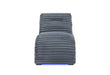 Dominic - Chaise With LED And USB - Gray - alternate view 3
