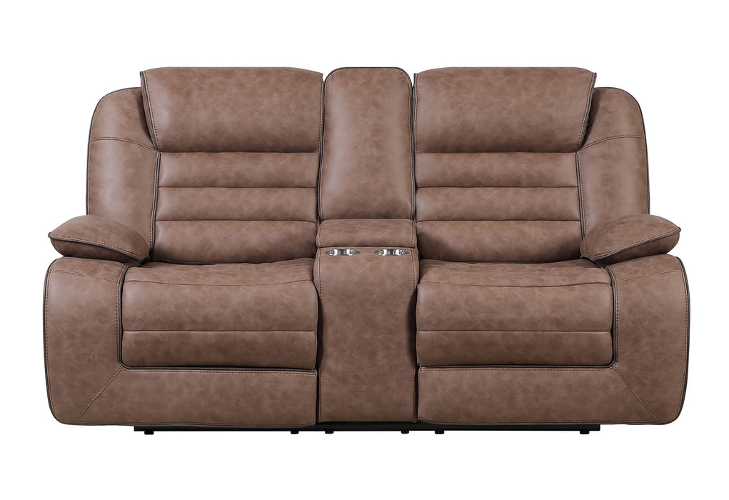 U2250 - Reclining Sofa / Console Reclining Loveseat - Brown - alternate view 3