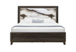 Harmony - Queen Bed With LED - Dark Brown