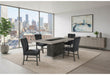 D8030 - 5 Piece Dining Room Set (Dining Table With 2 Storage Drawers And 1 Storage Door And 4 Dining Chairs) - Black / Brown