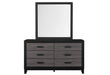 Lisbon - 5 Piece Full Bedroom Set - Gray / Black - alternate view 2