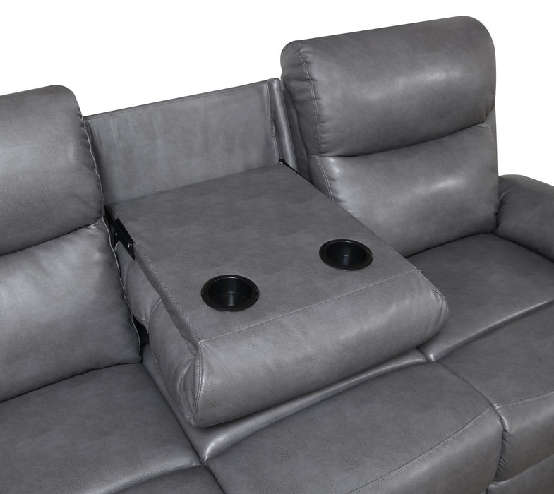 U185 - Motion Sofa With Drop Down Table - Gray - alternate view 2