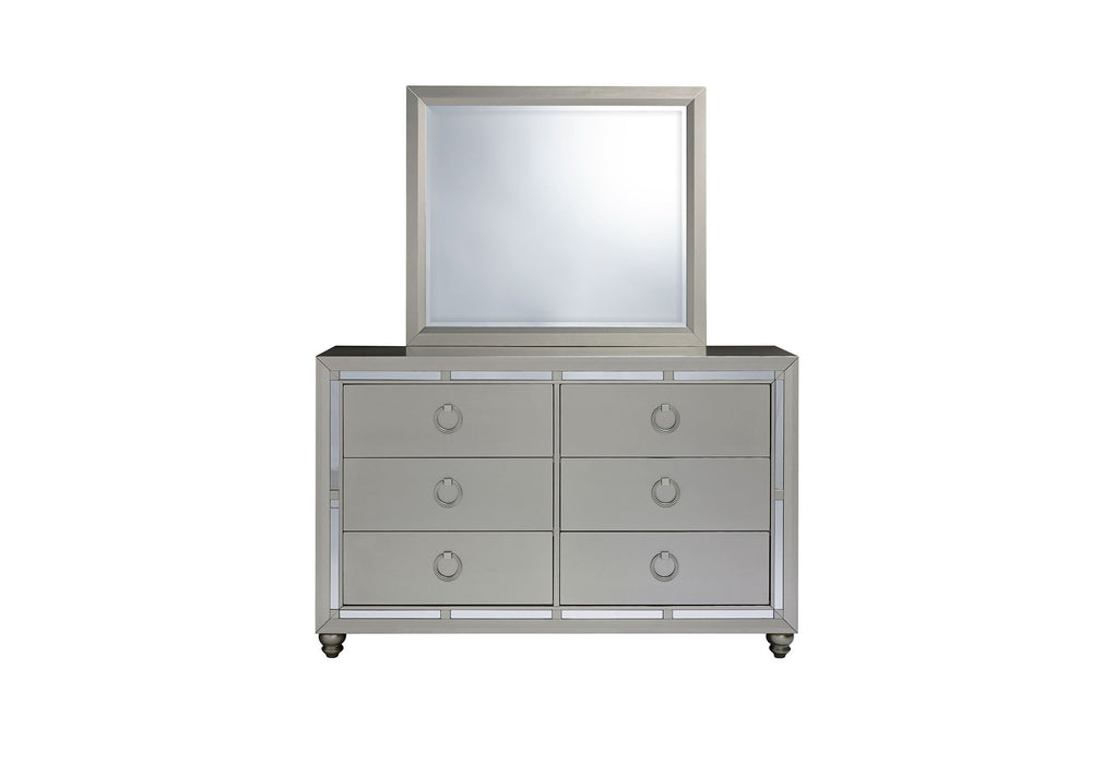 Riley - 5 Piece Queen Bedroom Set - Silver - alternate view 2