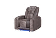 U8000 - Power Recliner With Power Headrest & LED Light - Brown - alternate view 2