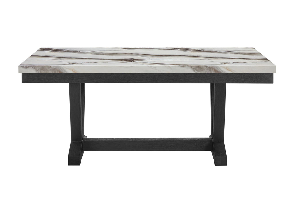 D1319 - 5 Piece Dining Room Set (Dining Table And 4 Dining Chair) - Black / Light Gray / White - alternate view 3