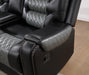 U89 - Black / Motion 3 Piece Sectional - Black - alternate view 2