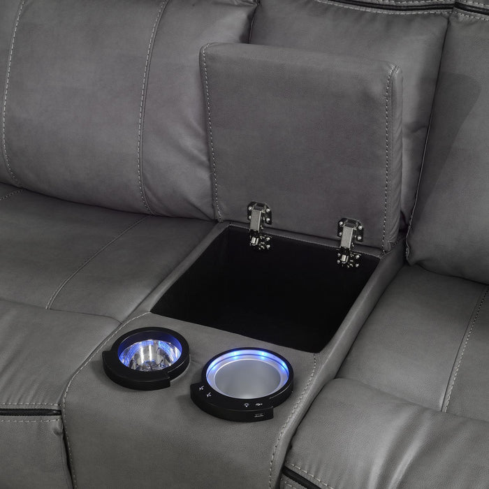 U36 - 3 Piece Power Reclining Sectional (2 Power) - Gray - alternate view 2