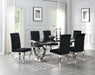 G-082-T-BLACK - Marble Dining Table - Black - alternate view 4