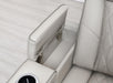 U11 - 3 Piece Power LED Sectional, Power Headrest, Heat, Massage Wireless Charger, And USB - Gray - alternate view 2