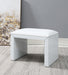 G-315 - Wood Vanity Stool - White