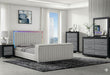Elias - 5 Piece Queen Bedroom Set TV Footboard - Black / Dark Gray - alternate view 3