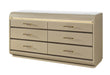 Genesis - Dresser With LED - Gold - alternate view 2