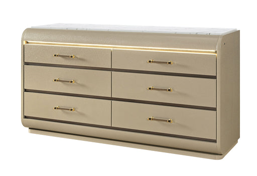 Genesis - Dresser With LED - Gold - alternate view 2