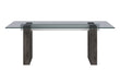 D4238 - Dining Table - Clear / Dark Brown