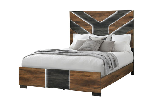 Optimus - Queen Bed - Black / Brown - alternate view 2
