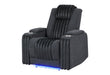 U8000 - Power Recliner With Power Headrest & LED Light - Black - alternate view 2