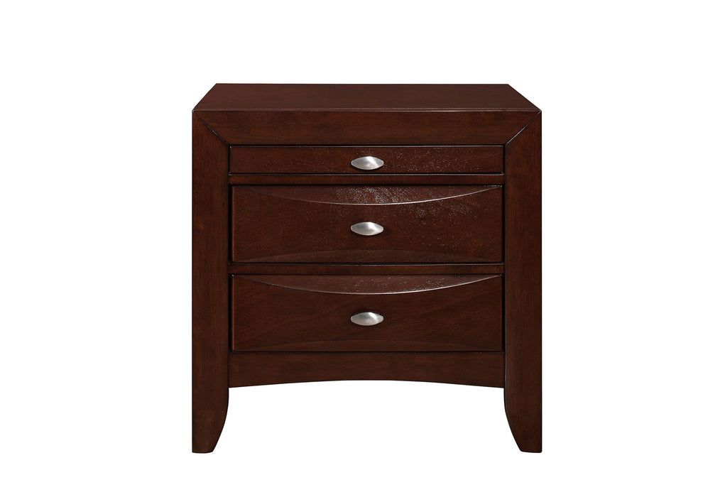 Linda - Nightstand - New Merlot