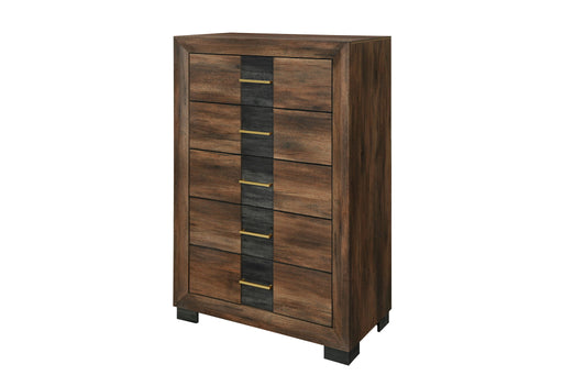 Optimus - 4 Piece Bedroom Set (Queen Bed, Dresser, Mirror And Nightstand) - Black / Brown - alternate view 2