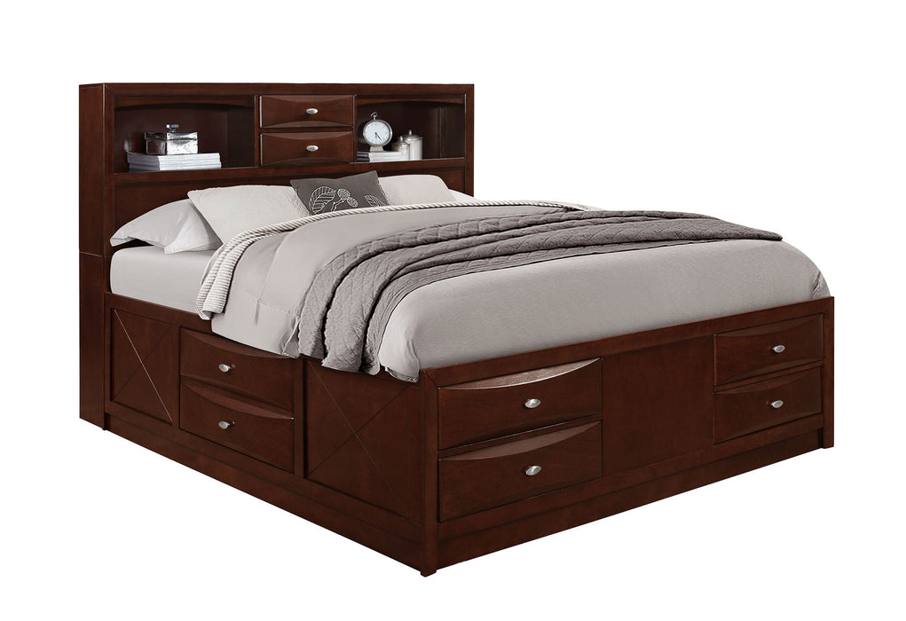 Linda - 5 Piece Queen Bedroom Set - Merlot - alternate view 3