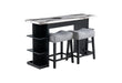 D3232 - 3 Piece Living Room Set (Console Sofa Table & 2 Stools) - Light Gray - alternate view 3
