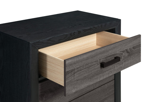 Lisbon - 5 Piece Full Bedroom Set (Bookcase Full Bed) - Black / Gray - alternate view 2