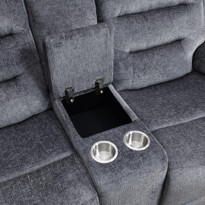 U152 - Motion Sofa With Drop Down - Gray - alternate view 2
