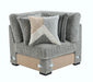 U282 - 6 Piece Setional With Right Chaise (1 LAF + 1 Wedge + 2 Armless Chair + 1 Console + 1 RAF Chaise) - Gray - alternate view 2
