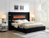 B543 - Velvet Bed With Fireplace & Bluetooth Speaker & USB
