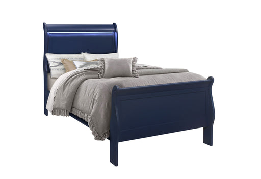 Charlie - Twin Bed With LED - Blue - alternate view 2