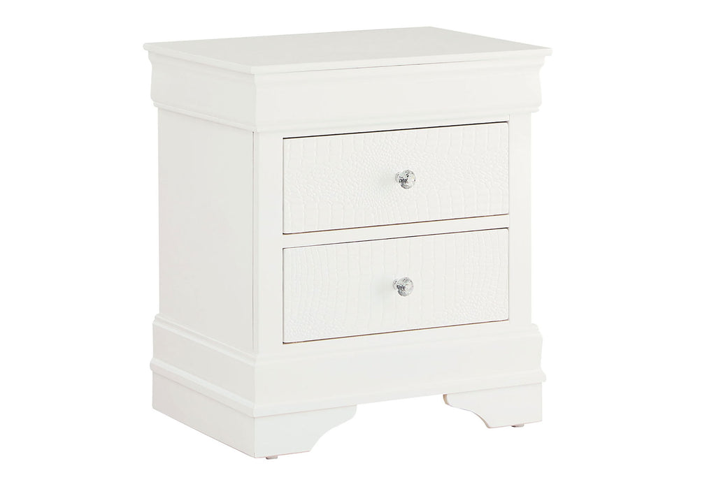 Pompei - Croc Nightstand - Metallic White - alternate view 2