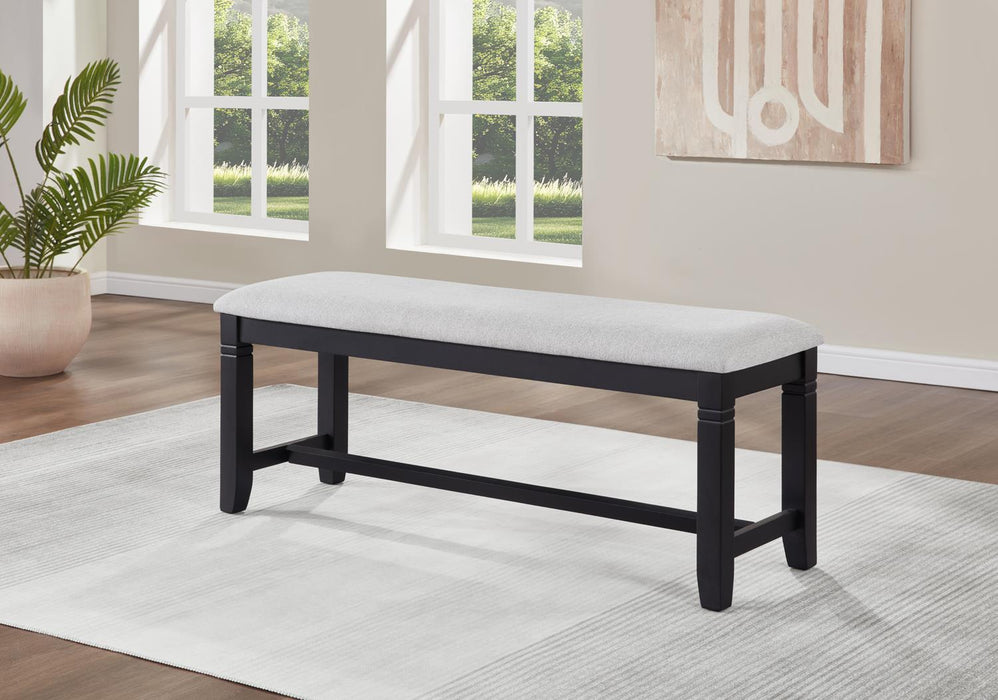 D198 - 6 Piece Dining Room Set (Dining Table, 4 Chairs, Bench) - Black / Dark Brown - alternate view 4