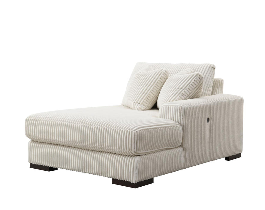 U244 - 6 Piece Living Room Set (2 Armless Chairs, 1 Console, 1 Right Chaise, 1 LAF, 1 Wedge) - White - alternate view 3