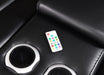 U56 - 3 Piece Power Sectional With Bluetooth Speaker, And Wireless Charger, Multi Color LED - Black / Brown - alternate view 4