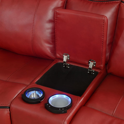 U37 - 3 Piece Power Reclining Sectional (2 Power) - Red - alternate view 2