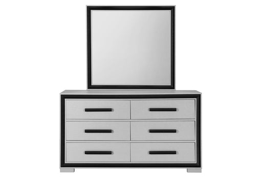 Amelia - 5 Piece Full Bedroom Set With LED - Gray Black - alternate view 2
