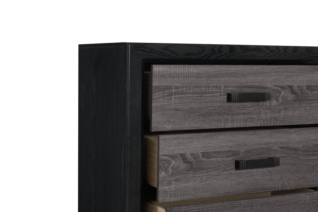 Lisbon - 4 Piece Twin Bedroom Set (Twin Bed, Dresser, Mirror And Nightstand) - Black / Gray - alternate view 4