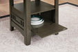 D152 - Counter Height Extension Table Wire Brush - Dark Brown - alternate view 3