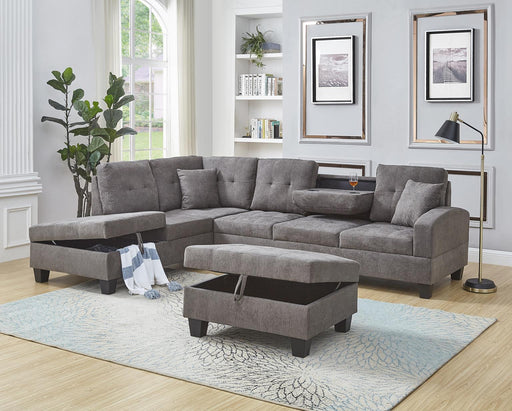 U350 - Ottoman - Gray - alternate view 2