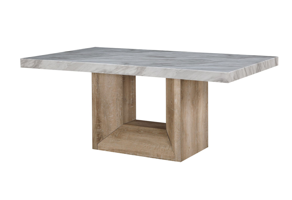 D02 - Dining Table - Natural / White - alternate view 2