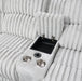 U61 - Corduroy Power 3 Piece Sectional With Bluetooth Speaker, And Wireless Charger - Gray - alternate view 3