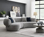 U307 - Modern Curved Sofa - Gray - alternate view 3