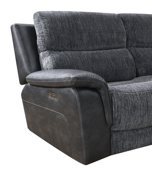 U17 - 6 Piece Power Reclining Sectional With Power Headrest - Dark Gray - alternate view 2